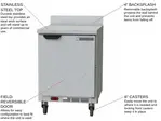 Beverage Air WTF24AHC 24'' 1 Door Counter Height Worktop Freezer with Side / Rear Breathing Compressor - 4.9 cu. ft.