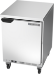 Beverage Air WTF24AHC-FLT 24'' 1 Door Counter Height Worktop Freezer with Side / Rear Breathing Compressor - 5.16 cu. ft.