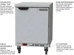 Beverage Air WTF24AHC-FLT 24'' 1 Door Counter Height Worktop Freezer with Side / Rear Breathing Compressor - 5.16 cu. ft.