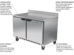 Beverage Air WTF48AHC 48'' 2 Door Counter Height Worktop Freezer with Side / Rear Breathing Compressor - 11.04 cu. ft.