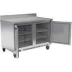 Beverage Air WTF48AHC 48'' 2 Door Counter Height Worktop Freezer with Side / Rear Breathing Compressor - 11.04 cu. ft.