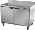 Beverage Air WTF48AHC-FIP 48'' 2 Door Counter Height Worktop Freezer with Side / Rear Breathing Compressor - 11.04 cu. ft.