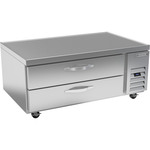 Beverage Air WTFCS52HC 52" 2 Drawer Freezer Base, Stainless Steel and Aluminum with Marine Edge Top - 115 Volts