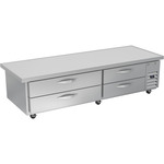 Beverage Air WTFCS84HC-89 89" 4 Drawer Freezer Base, Stainless Steel and Aluminum with Marine Edge Top - 115 Volts