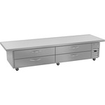 Beverage Air WTFCS96HC-108 108" 4 Drawer Freezer Base, Stainless Steel and Aluminum with Marine Edge Top - 115 Volts