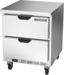 Beverage Air WTFD27AHC-2-FLT 27'' 2 Drawer Counter Height Worktop Freezer with Side / Rear Breathing Compressor - 6.13 cu. ft.