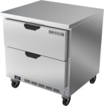 Beverage Air WTFD32AHC-2-FLT 32'' 2 Drawer Low Profile Worktop Freezer with Side / Rear Breathing Compressor - 7.2 cu. ft.