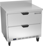 Beverage Air WTFD36AHC-2 36'' 2 Drawer Counter Height Worktop Freezer with Side / Rear Breathing Compressor - 8.5 cu. ft.