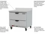 Beverage Air WTFD36AHC-2-FIP 36'' 2 Drawer Counter Height Worktop Freezer with Side / Rear Breathing Compressor - 8.7 cu. ft.