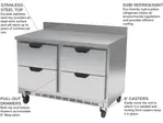 Beverage Air WTFD48AHC-4 48'' 4 Drawer Counter Height Worktop Freezer with Side / Rear Breathing Compressor - 13.9 cu. ft.