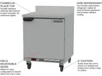 Beverage Air WTR27AHC-FIP 27'' 1 Door Counter Height Worktop Refrigerator with Side / Rear Breathing Compressor - 6.13 cu. ft.