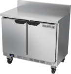 Beverage Air WTR34HC-FIP 34'' 2 Door Counter Height Worktop Refrigerator with Side / Rear Breathing Compressor - 5.5 cu. ft.