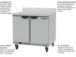 Beverage Air WTR36AHC-FIP 36'' 2 Door Counter Height Worktop Refrigerator with Side / Rear Breathing Compressor - 8.5 cu. ft.