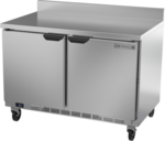 Beverage Air WTR48AHC-FIP 48'' 2 Door Counter Height Worktop Refrigerator with Side / Rear Breathing Compressor - 13.9 cu. ft.
