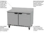 Beverage Air WTR48AHC-FIP 48'' 2 Door Counter Height Worktop Refrigerator with Side / Rear Breathing Compressor - 13.9 cu. ft.