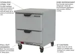 Beverage Air WTRD27AHC-2-FLT 27'' 2 Drawer Counter Height Worktop Refrigerator with Side / Rear Breathing Compressor - 7.3 cu. ft.