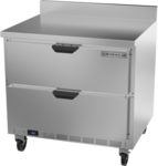 Beverage Air WTRD36AHC-2-FIP 36'' 2 Drawer Counter Height Worktop Refrigerator with Side / Rear Breathing Compressor - 8.5 cu. ft.