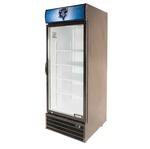 Bison Refrigeration BGM-21 27.6'' Black 1 Section Swing Refrigerated Glass Door Merchandiser