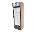 Bison Refrigeration BGM-8 21.2'' Black 1 Section Swing Refrigerated Glass Door Merchandiser