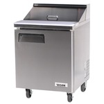 Bison Refrigeration BST-27 27.5'' 1 Door Counter Height Refrigerated Sandwich / Salad Prep Table with Standard Top