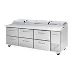 Blue Air BAPP93-D6-HC 93.25'' 6 Drawer Counter Height Refrigerated Pizza Prep Table