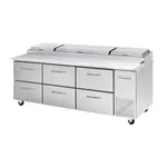 Blue Air BAPP93-D6-HC 93.25'' 6 Drawer Counter Height Refrigerated Pizza Prep Table