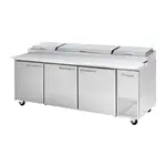 Blue Air BAPP93-HC 93.25'' 3 Door Counter Height Refrigerated Pizza Prep Table