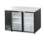 Blue Air BBB59-2SG-HC Black 2 Glass Door Refrigerated Back Bar Storage Cabinet, 115 Volts