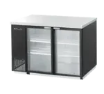 Blue Air BBB59-2SG-HC Black 2 Glass Door Refrigerated Back Bar Storage Cabinet, 115 Volts