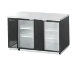 Blue Air BBB69-3SG-HC Black 2 Glass Door Refrigerated Back Bar Storage Cabinet, 115 Volts