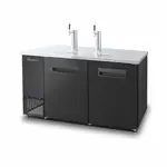 Blue Air BDD59-2B-HC 2 Taps 1/2 Barrel Draft Beer Cooler - Black, 2 Kegs Capacity, 115 Volts