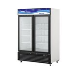 Blue Air BKGF49-HC 54.38'' 49.0 cu. ft. 2 Section White Glass Door Merchandiser Freezer