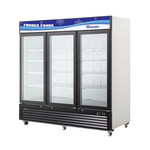 Blue Air BKGF72-HC 82.00'' 72 cu. ft. 3 Section White Glass Door Merchandiser Freezer