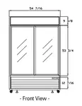Blue Air BKGM48SL-HC 54.38'' Black 1 Section Sliding Refrigerated Glass Door Merchandiser