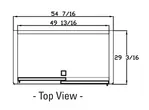 Blue Air BKGM48SL-HC 54.38'' Black 1 Section Sliding Refrigerated Glass Door Merchandiser