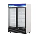 Blue Air BKGM49-HC 54.38'' Black 2 Section Swing Refrigerated Glass Door Merchandiser