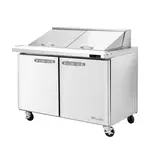 Blue Air BLMT60-HC 60.38'' 2 Door Counter Height Mega Top Refrigerated Sandwich / Salad Prep Table