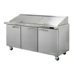 Blue Air BLMT72-HC 72.38'' 3 Door Counter Height Mega Top Refrigerated Sandwich / Salad Prep Table