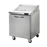 Blue Air BLPT28-HC 27.5'' 1 Door Counter Height Refrigerated Sandwich / Salad Prep Table with Standard Top