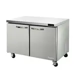 Blue Air BLUF36-HC 36.38'' 2 Section Undercounter Freezer with 2 Left/Right Hinged Solid Doors and Side / Rear Breathing Compressor