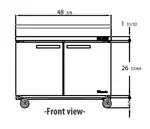 Blue Air BLUF48-WT-HC 48'' 2 Door Counter Height Worktop Freezer with Side / Rear Breathing Compressor - 13.0 cu. ft.