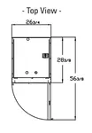 Blue Air BSR23GP-HC 26.75'' 23 cu. ft. Bottom Mounted 1 Section Glass Door Reach-In Refrigerator
