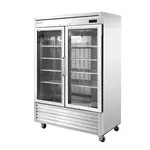 Blue Air BSR49G-HC 54'' 49 cu. ft. Bottom Mounted 2 Section Glass Door Reach-In Refrigerator