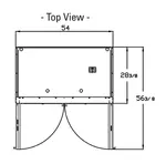 Blue Air BSR49GP-HC 54'' 49 cu. ft. Bottom Mounted 2 Section Glass Door Reach-In Refrigerator