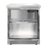 Continental Refrigerator SW27NGD-FB Work Top Display Refrigerator