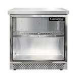 Continental Refrigerator SW32NGD-FB Work Top Display Refrigerator