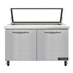 Continental Refrigerator SW48N18M-HGL Mighty Top Sandwich Unit with Hinged Glass Lid