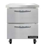 Continental Refrigerator SWF27N-D Work Top Freezer