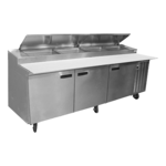 Delfield 18648PTLP 48'' 1 Door Counter Height Refrigerated Pizza Prep Table