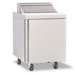 Delfield 4427NP-8 27.13'' 1 Door Counter Height Refrigerated Sandwich / Salad Prep Table with Standard Top